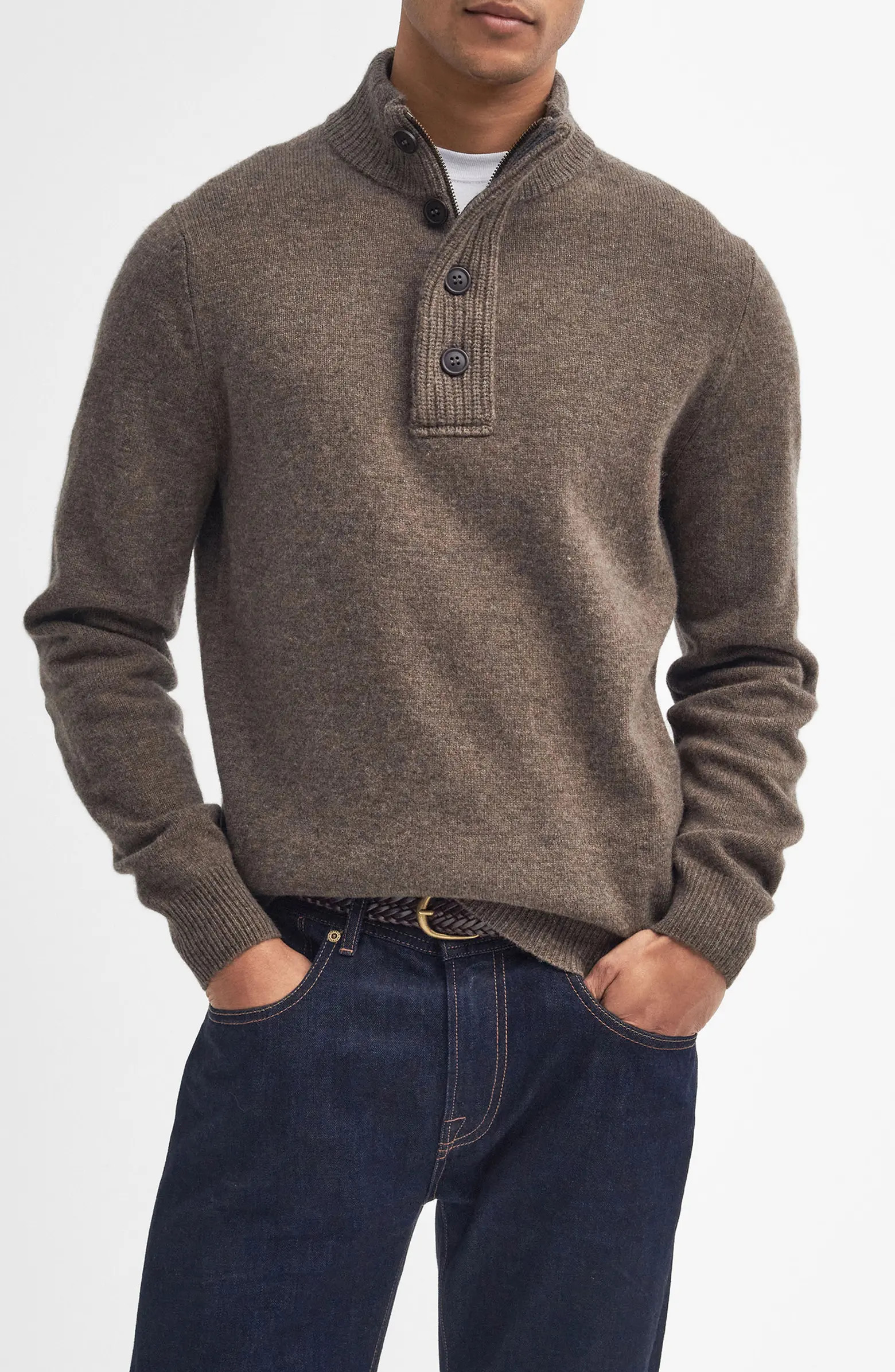 Barbour Patch Wool Quarter Zip Pullover | Nordstrom | Nordstrom