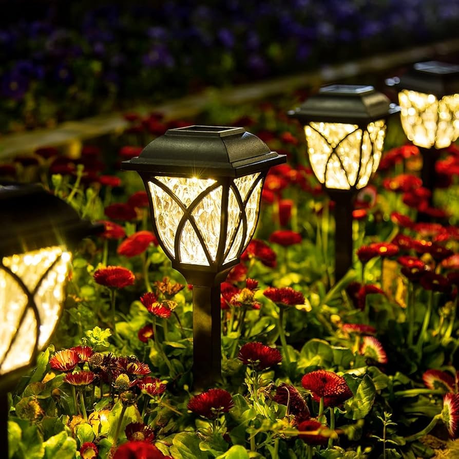 GIGALUMI 6 Pack Solar Lights Outdoor Waterproof, LED Solar Garden Lights, Outdoor Decorations, Ga... | Amazon (US)