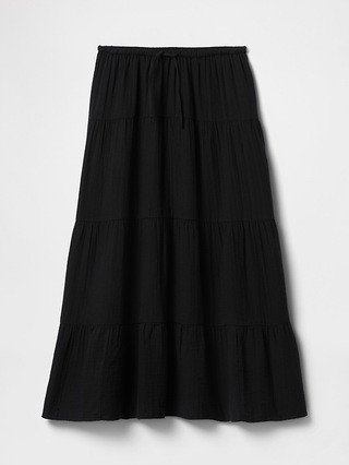 Cotton Gauze Tiered Maxi Skirt | Gap (US)