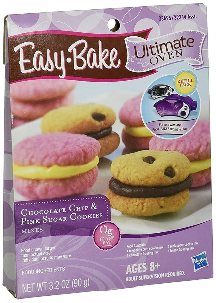 Easy Bake 5000 Ultimate Oven Chocolate Chip & Pink Sugar Cookies Refill Pack Playset | Amazon (US)