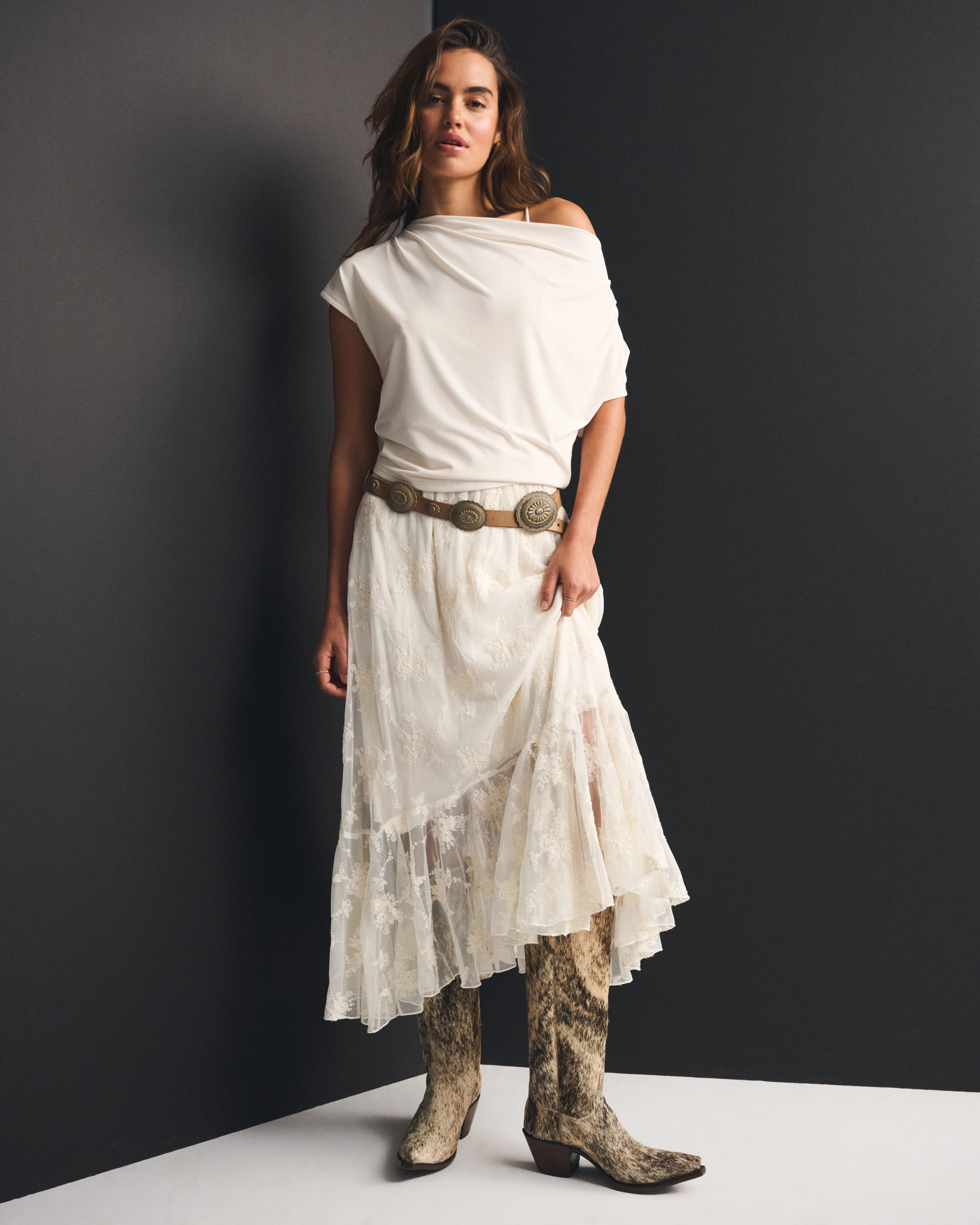 Embroidered Maxi Skirt | Abercrombie & Fitch (US)