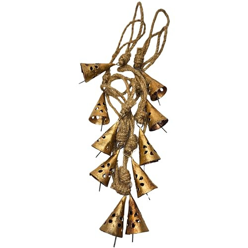 Rusty Harmony Cow Bells 10 Pieces Vintage Handmade Rustic Lucky Christmas Hanging Bells 2 inch Be... | Amazon (US)