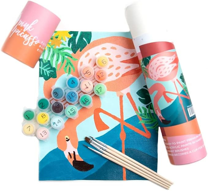 Pink Picasso Mid Century Modern Paint by Numbers Kits, 8x10 (Stand Out in The Crowd) | Amazon (US)