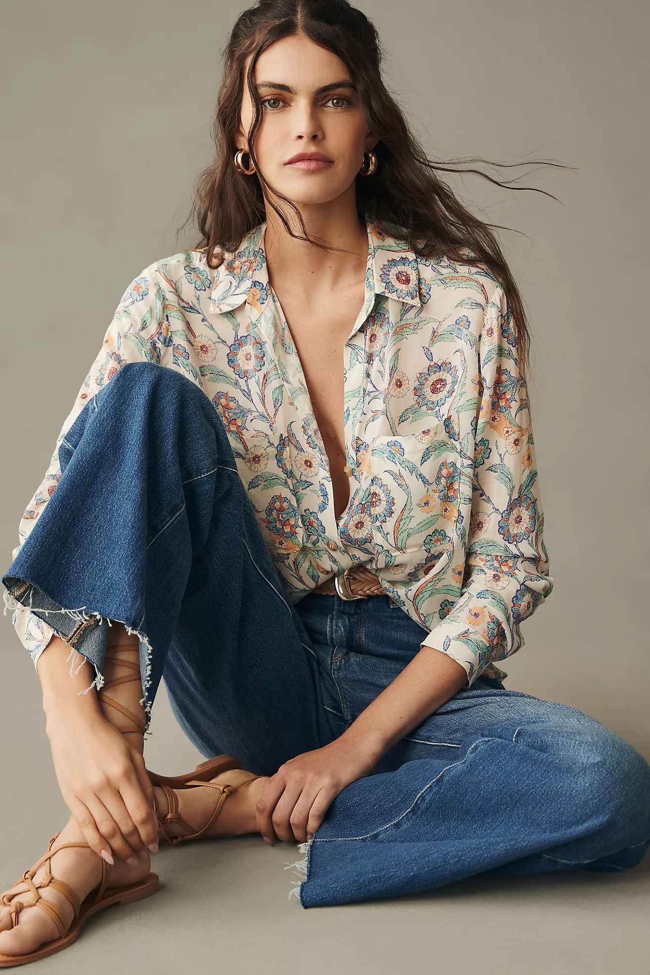 The Romy Relaxed Buttondown Shirt by Pilcro | Anthropologie (US)