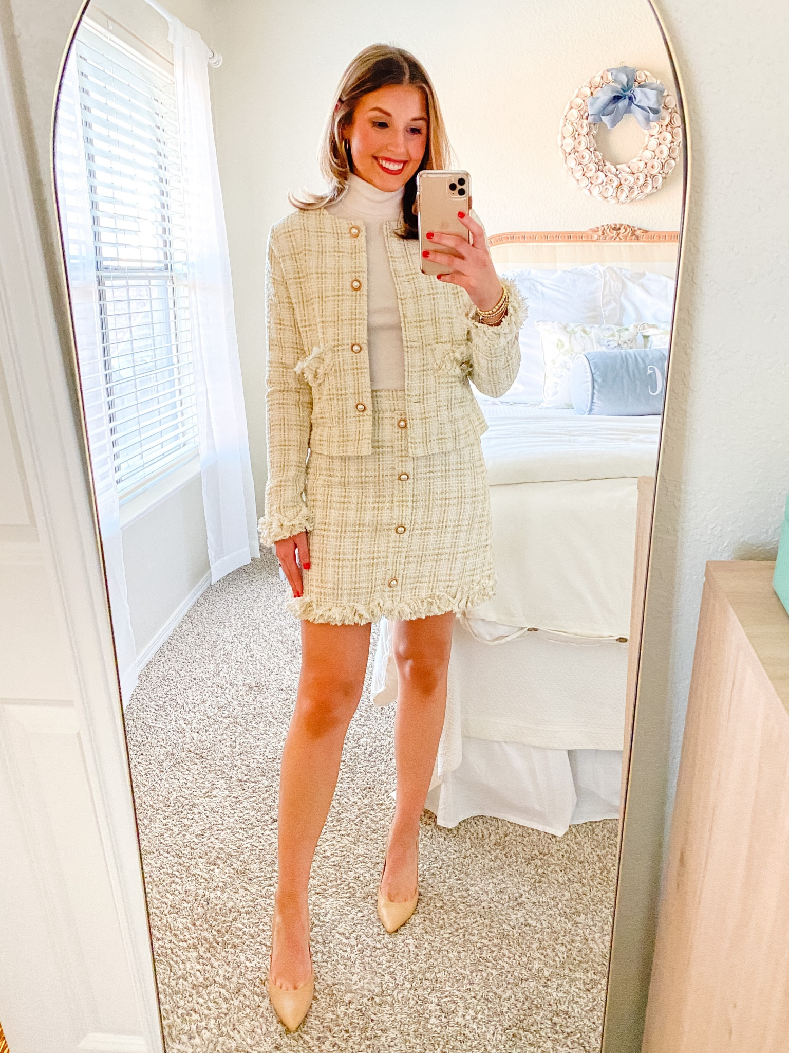tweed christmas dress white christmas dresses Sweet Charm Tweed Sequin Dress in Silver Medium