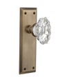 Click for more info about Crystal Chateau Single Dummy Door Knob with New York Long Plate