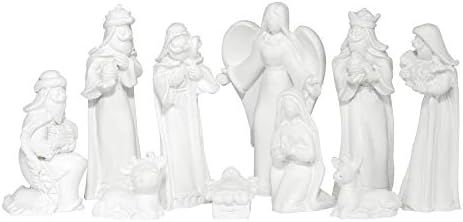 Dicksons Ivory White Nativity 2.5 inch Resin Decorative Tabletop Figurine, 10 Piece Set | Amazon (US)
