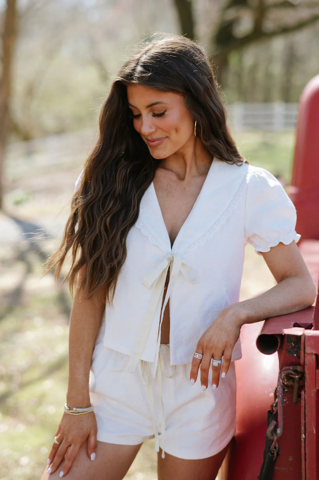 Carrington Shorts Set-Off White | These Three