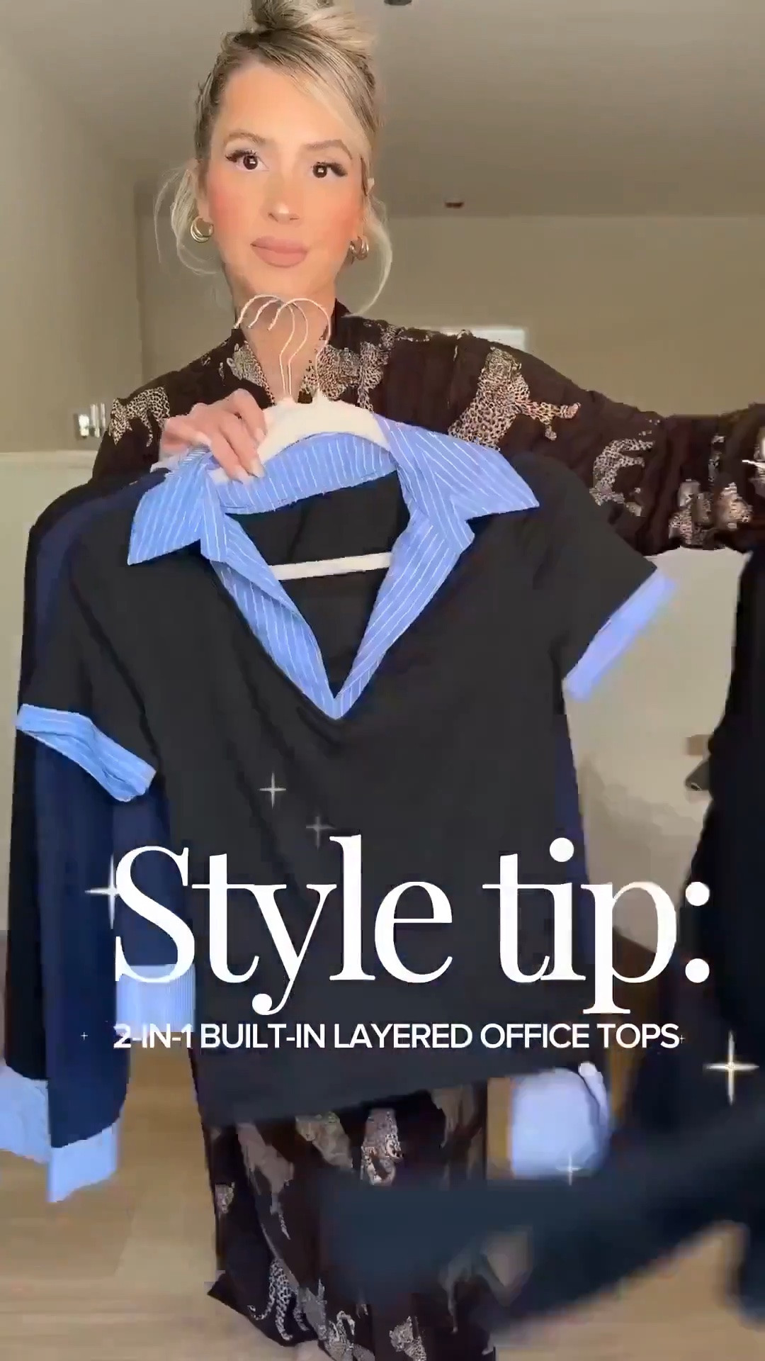 Style tip: 2 in 1 built-in layered OFFICE TOPS!! No bulk + no effort + matches literally any trouser in your closet!! 

Wearing small in tops 
Size small or size 4 in trousers
Tan trousers = small long thin (they run short)
Dark blue trousers: that color is out of stock now 😭 but the light blue are equally as good I promise!

#LTKgrwm #LTKootd #LTKU