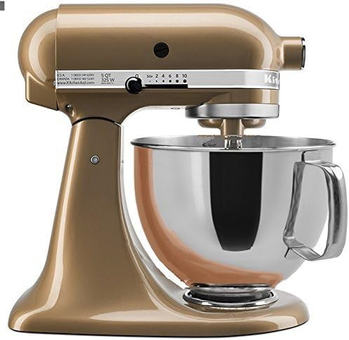 Amazon.com: KitchenAid Stand Mixer Tilt Head 5-Quart RRK150CZ (Renewed) champagne Gold: Home & Ki... | Amazon (US)