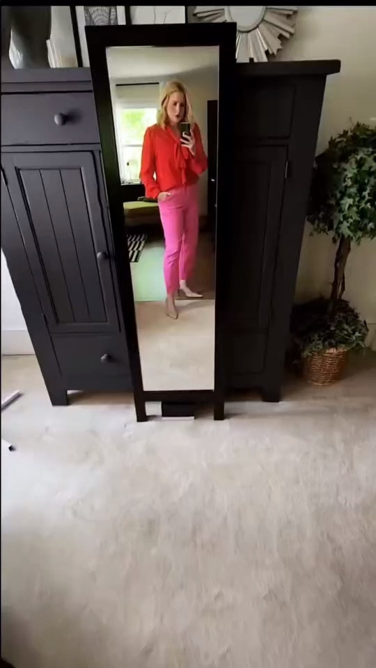 Bold color block is always a good idea
Red and pink is a classic combo

#LTKWorkwear #LTKOver40 #LTKootd