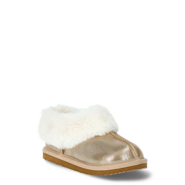 Wonder Nation Toddler Girl Fur Trim Slipper | Walmart (US)