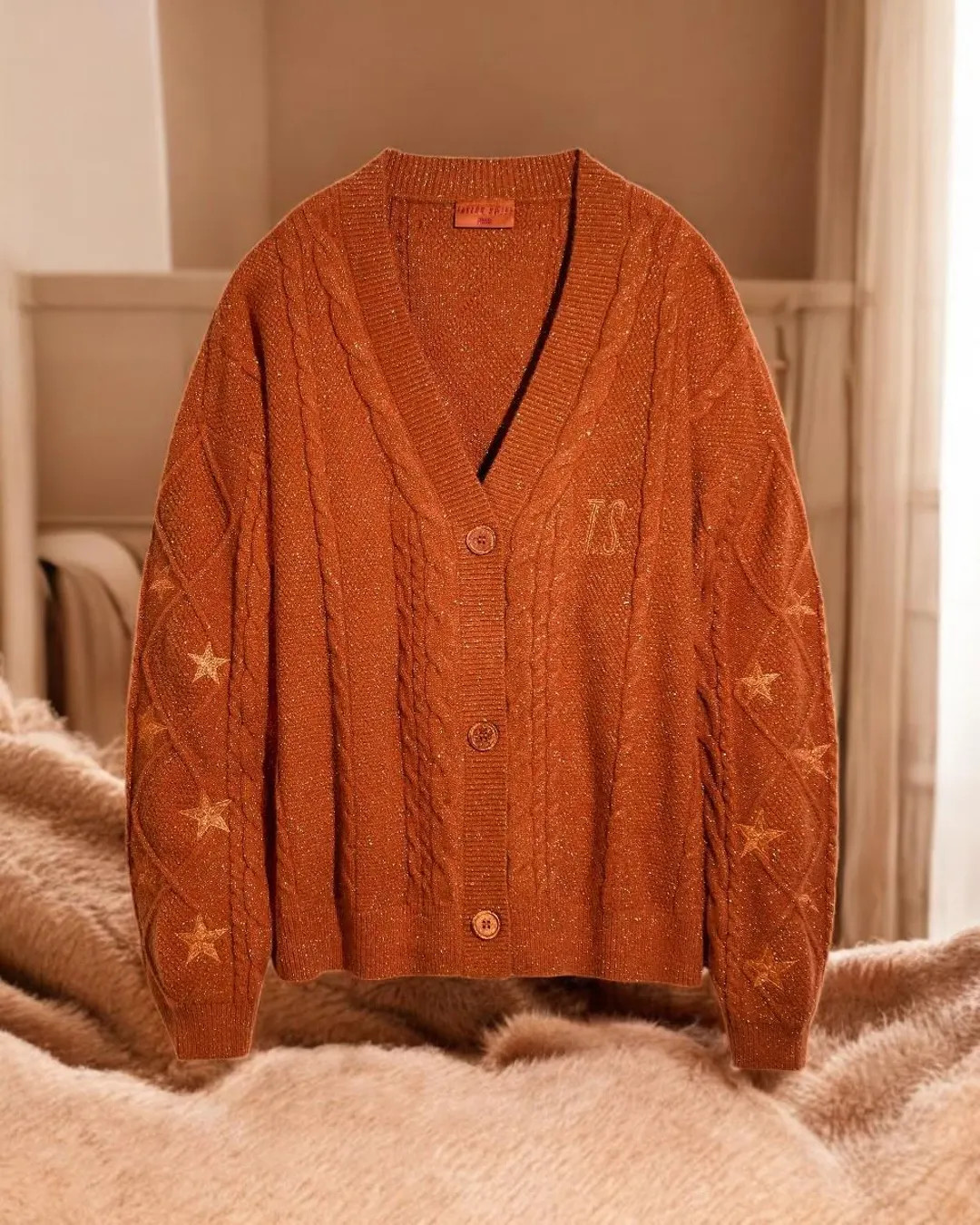 The Life of A Showgirl Cardigan – Orange Knit Sweater, Taylor Inspired Fanmade TS Merch, Cozy V... | Etsy (US)