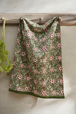 Roja Cotton Dish Towel, Green | Anthropologie (US)