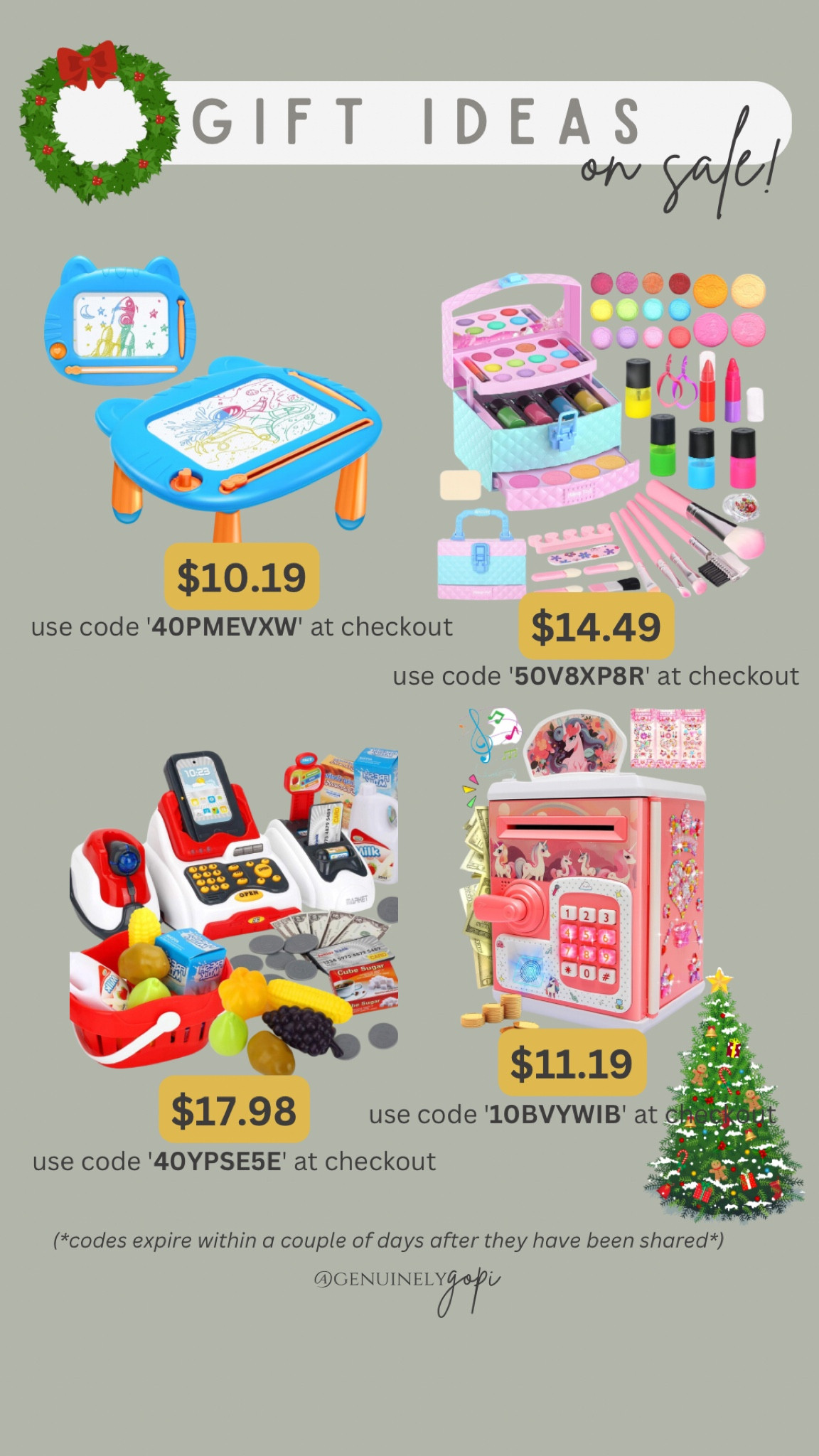 gift guide, gift ideas, affordable gift ideas, home gifts, practical gifts, kids gifts, toddler gifts, kids doodle board, kids makeup set, kids checkout cash register, kids piggy bank

#LTKHoliday #LTKfindsunder50 #LTKsalealert