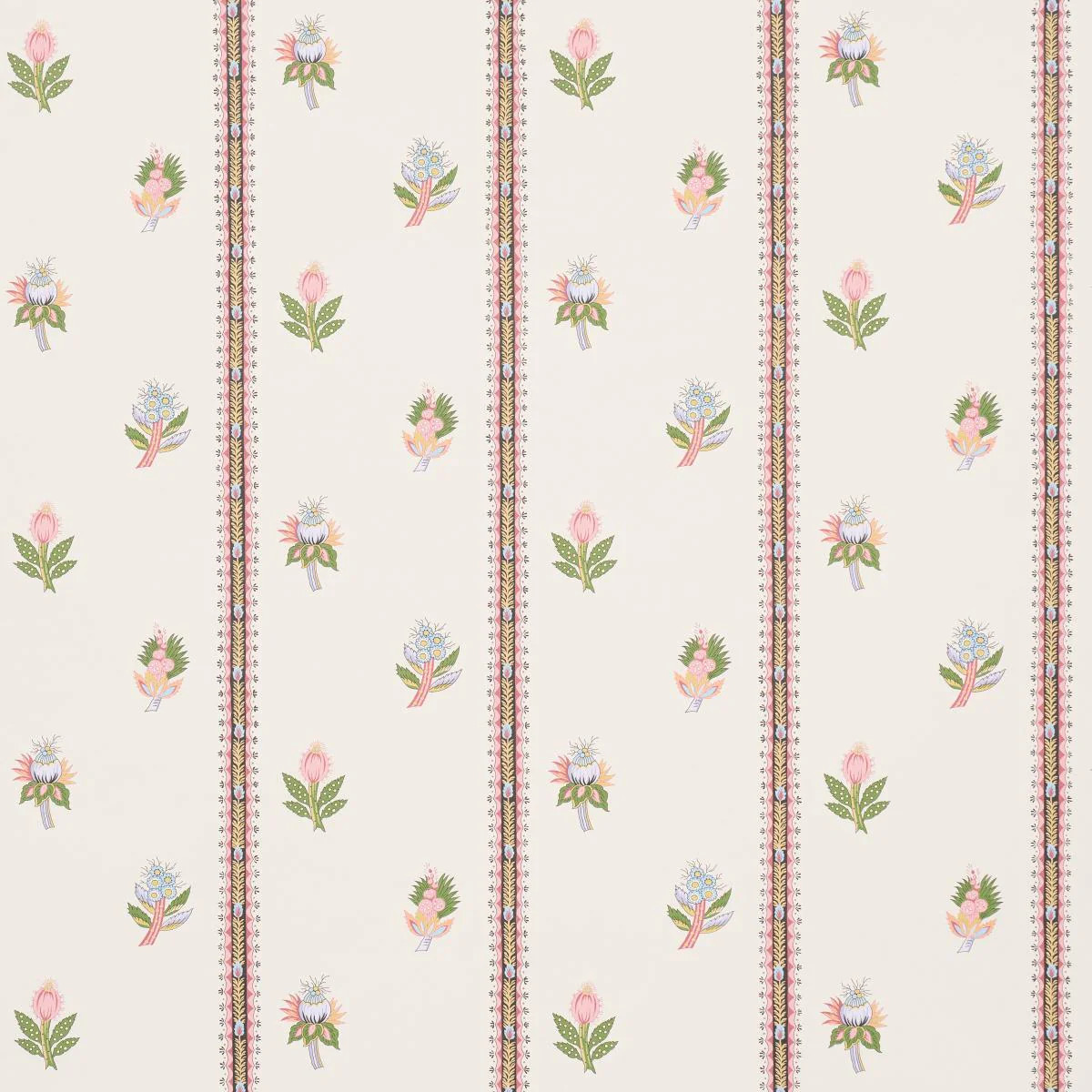 Schumacher Les Fleurs Exotiques Antique Rose Wallpaper | DecoratorsBest