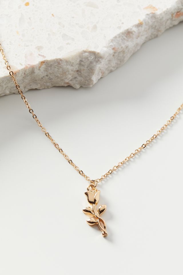 Rose Pendant Necklace | Urban Outfitters (US and RoW)