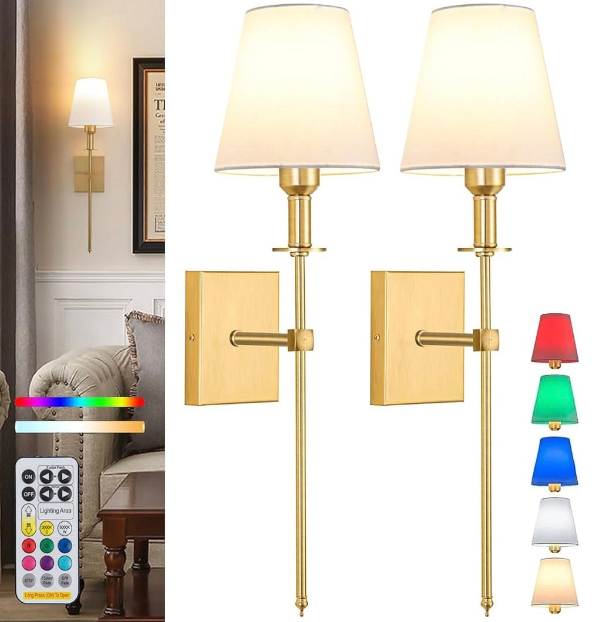 Wall Sconce Wireless Battery Operated Wall Light with Remote, Set Of 2

#LTKFindsUnder100 #LTKHome #LTKU