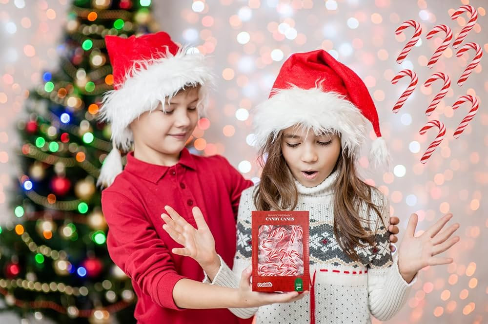 Fruidles Christmas Candy Canes Mini's Suckers, Peppermint Flavor, Individually Wrapped, 2" Inch, ... | Amazon (US)