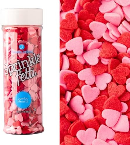 Sweets Indeed Red & Pink Heart Sprinkles – 3.1 oz Jar | Heart Sprinkles for Cookies, Cupcakes &... | Amazon (US)