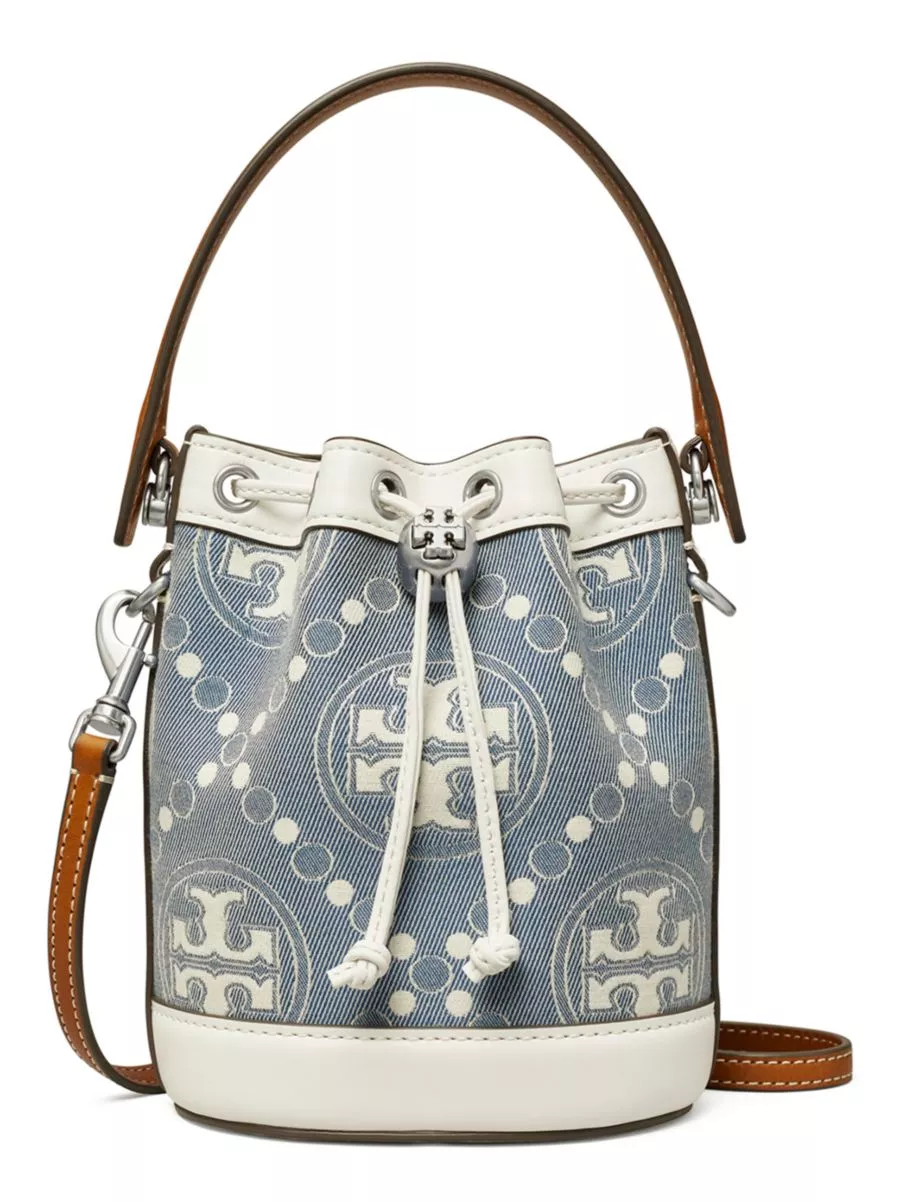 Mini T Monogram Denim Bucket Bag curated on LTK