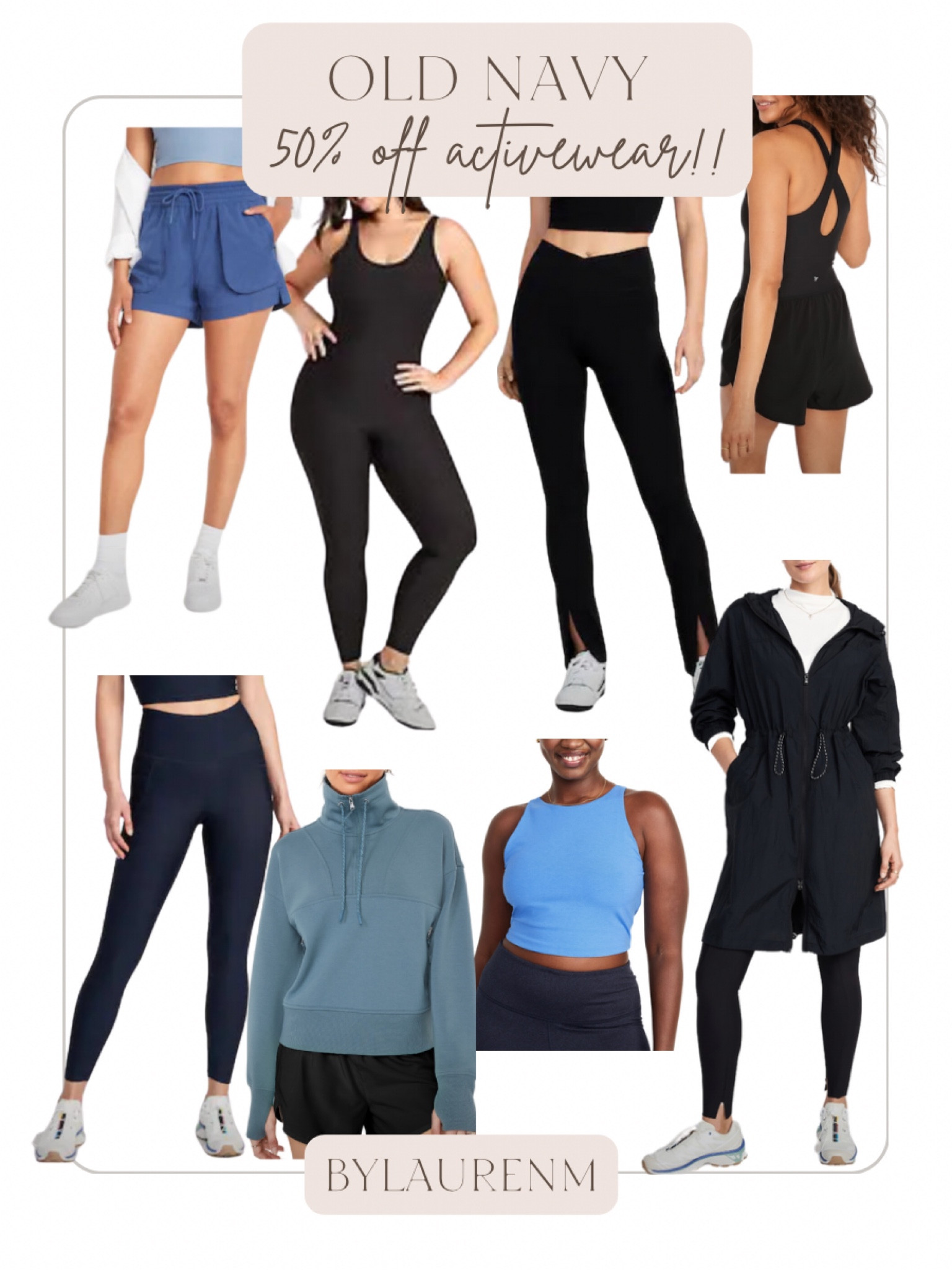 50% off activewear! Workout clothes sale! Shorts, onesie, jumpsuit, bodysuit, crop tank, anorak jacket, leggings, flare leggings, split leggings. Everything under $35!

#LTKunder50 #LTKfit #LTKsalealert
