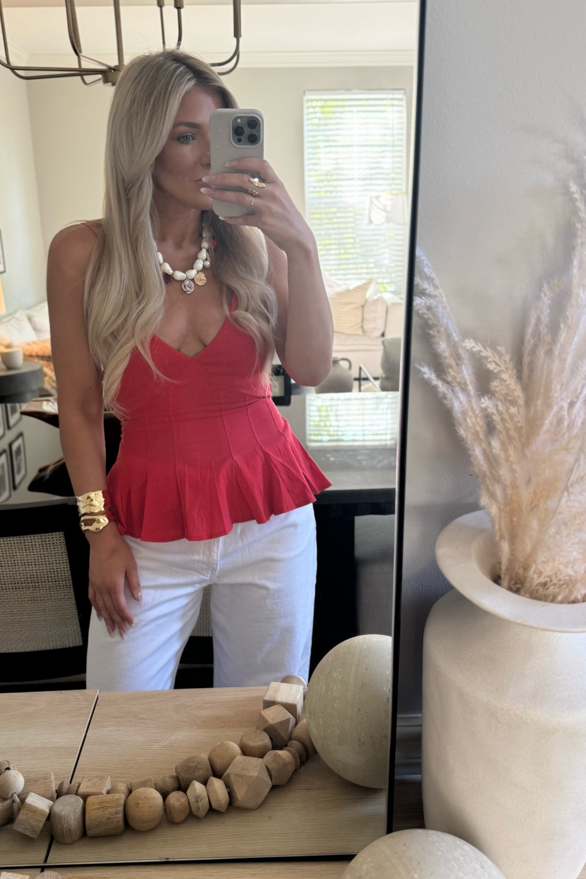 This peplum top is SO adorable. I think it will be perfect for 4th of July! Wearing a medium. Size up. 

#LTKFindsUnder50 #LTKStyleTip #LTKSeasonal