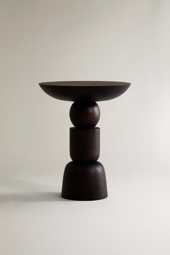 WOODEN SIDE TABLE | Zara Canada