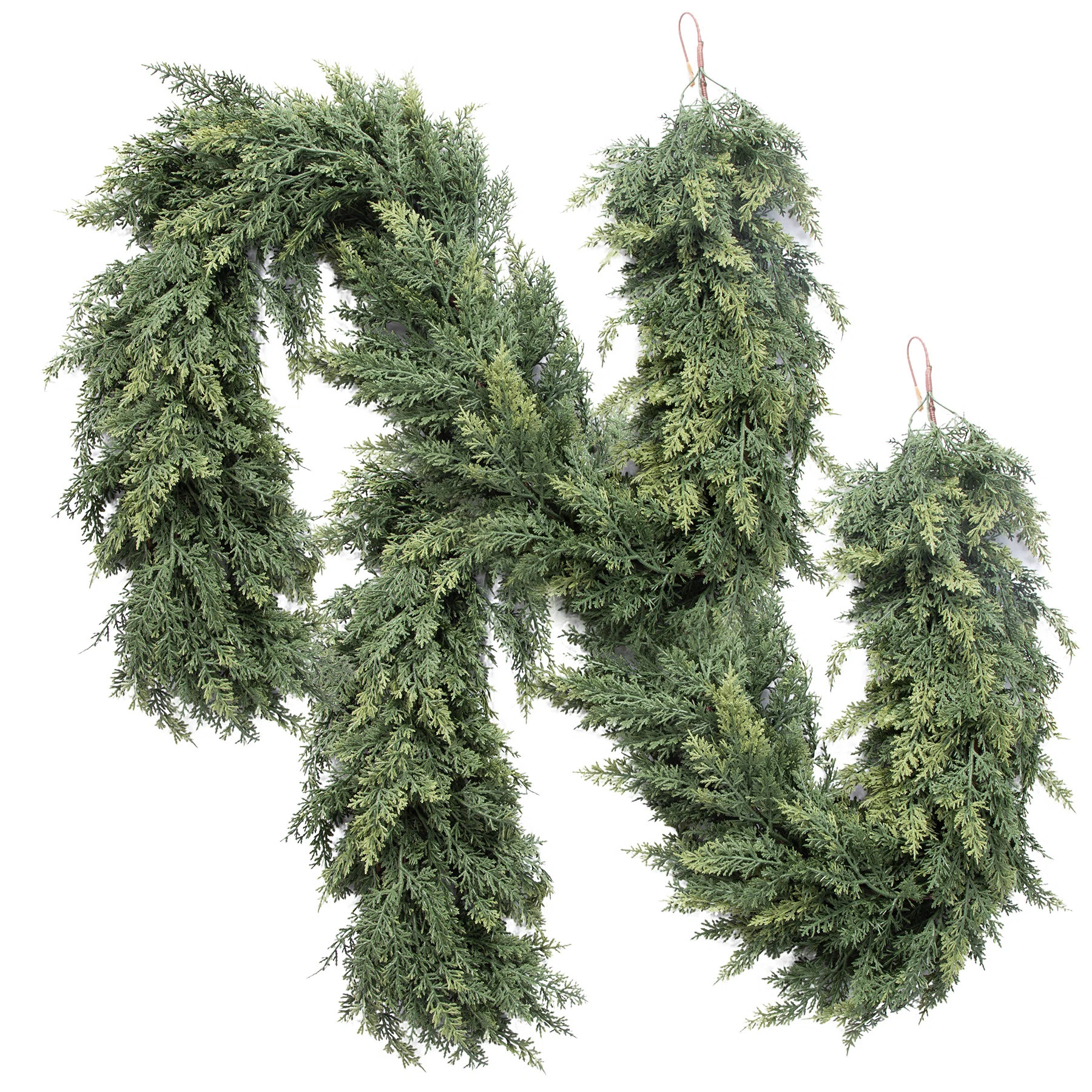 Soft & Realistic Artificial Cedar Garland – Christmas Decor for Fireplace, Table, Staircase, Wi... | Wayfair North America