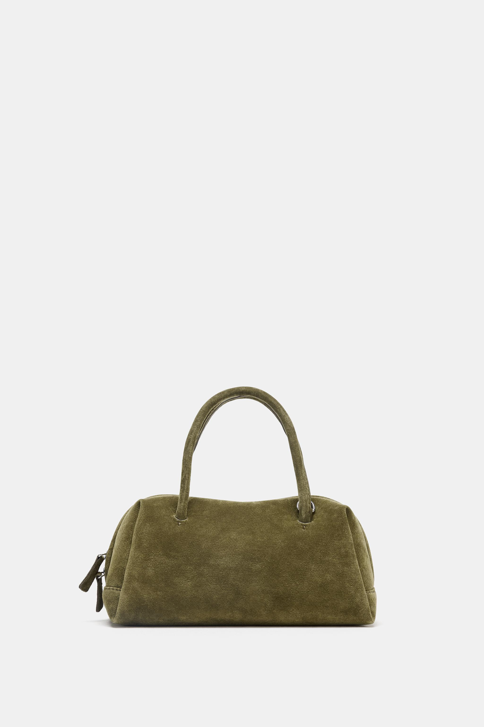 LEATHER BOWLING BAG | Zara US