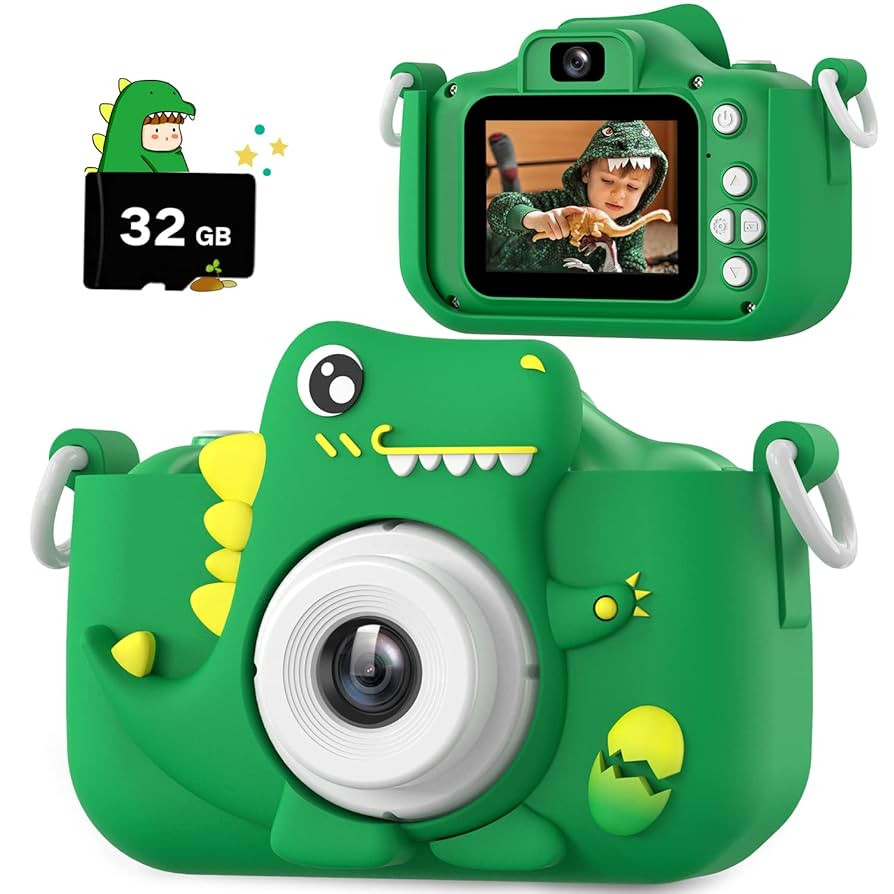 Upgrade Dinosaur Kids Camera, Christmas Birthday Gifts for Girls Boys 3-12, 1080P HD Selfie Digit... | Amazon (US)