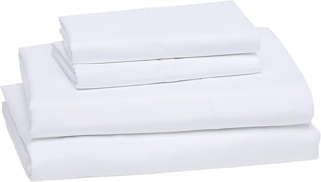 Amazon Basics Lightweight Super Soft Easy Care Microfiber Bed Sheet Set with 14" Deep Pockets - Q... | Amazon (US)