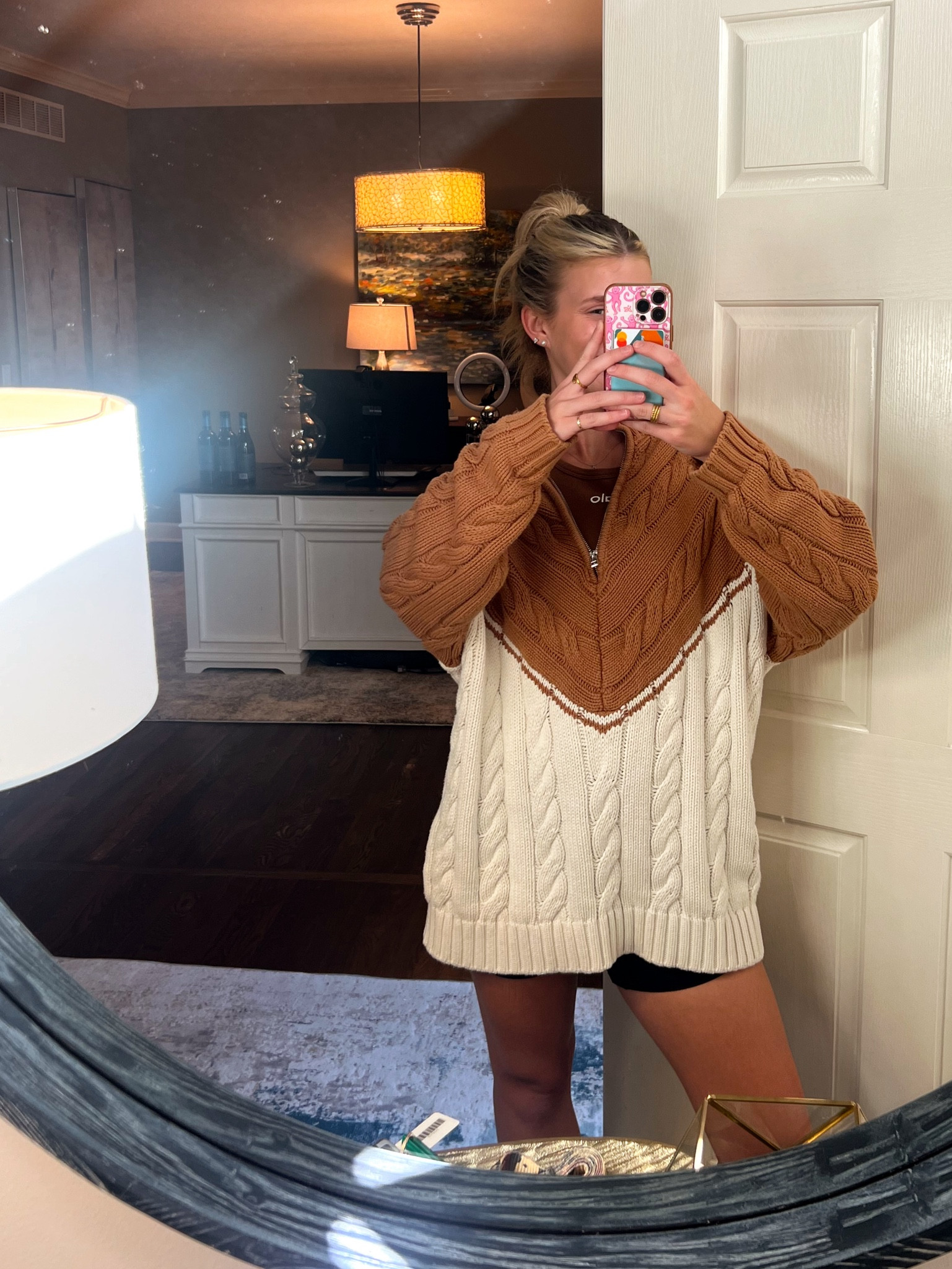 This Staud sweater😍🤎 I’m in love 

-Won’t let me add additional link but RTR option is attached! “Brown Hampton Sweater”, wearing size M

#LTKStyleTip #LTKHalloween #LTKSeasonal