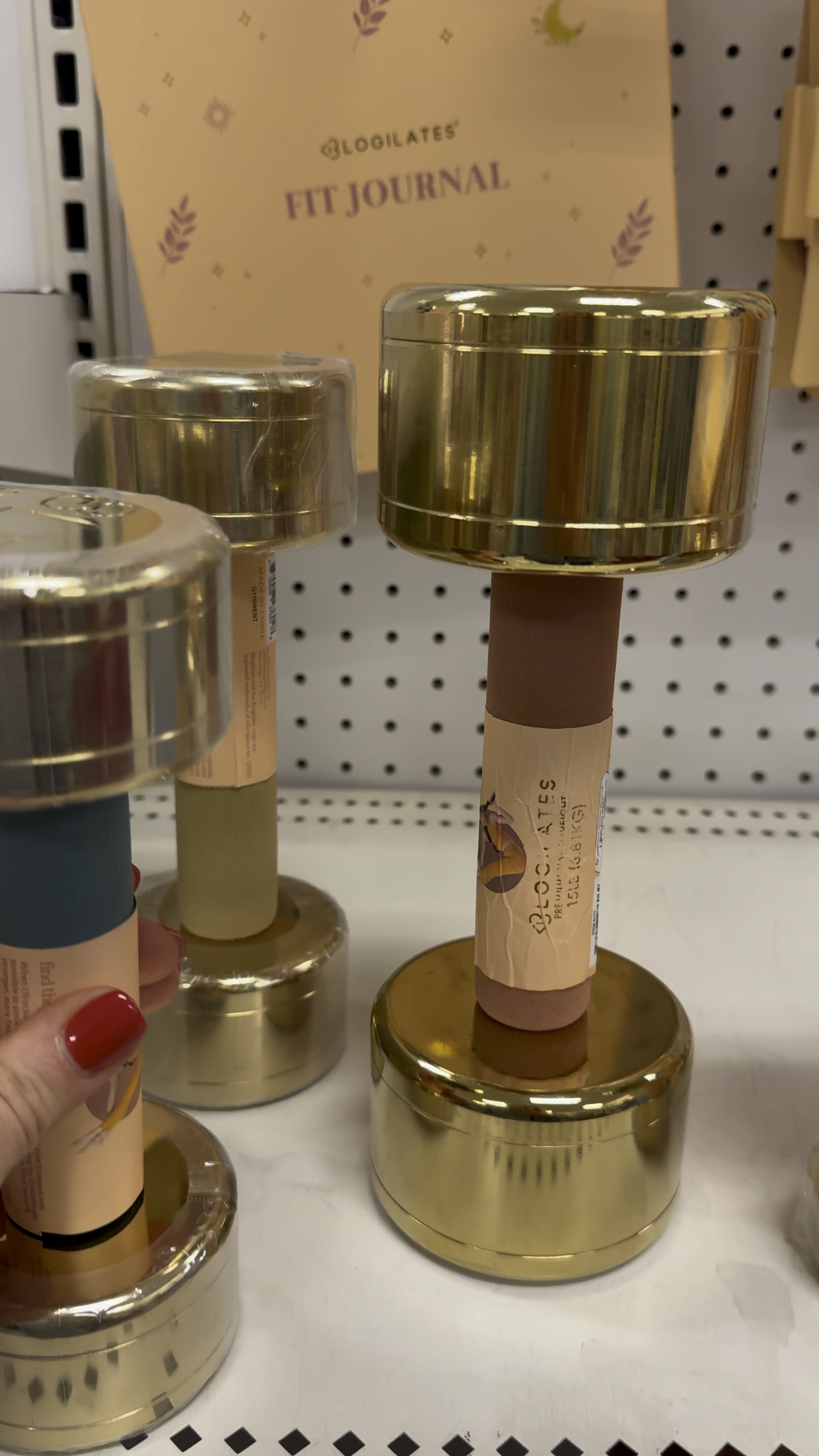 Gold hand weights 
From 3-15 lbs for options 
 Home gym
Fitness 

#LTKhome #LTKfindsunder50 #LTKfitness