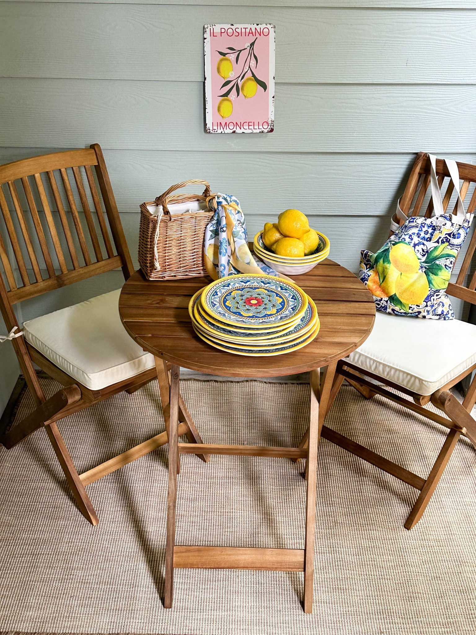 My little Italian corner’ I LOVE this patio set so much!!! Easy to assemble, great quality and love the price! The rug is great too! Perfect for outdoors! 🍋

#LTKHome #LTKSeasonal
