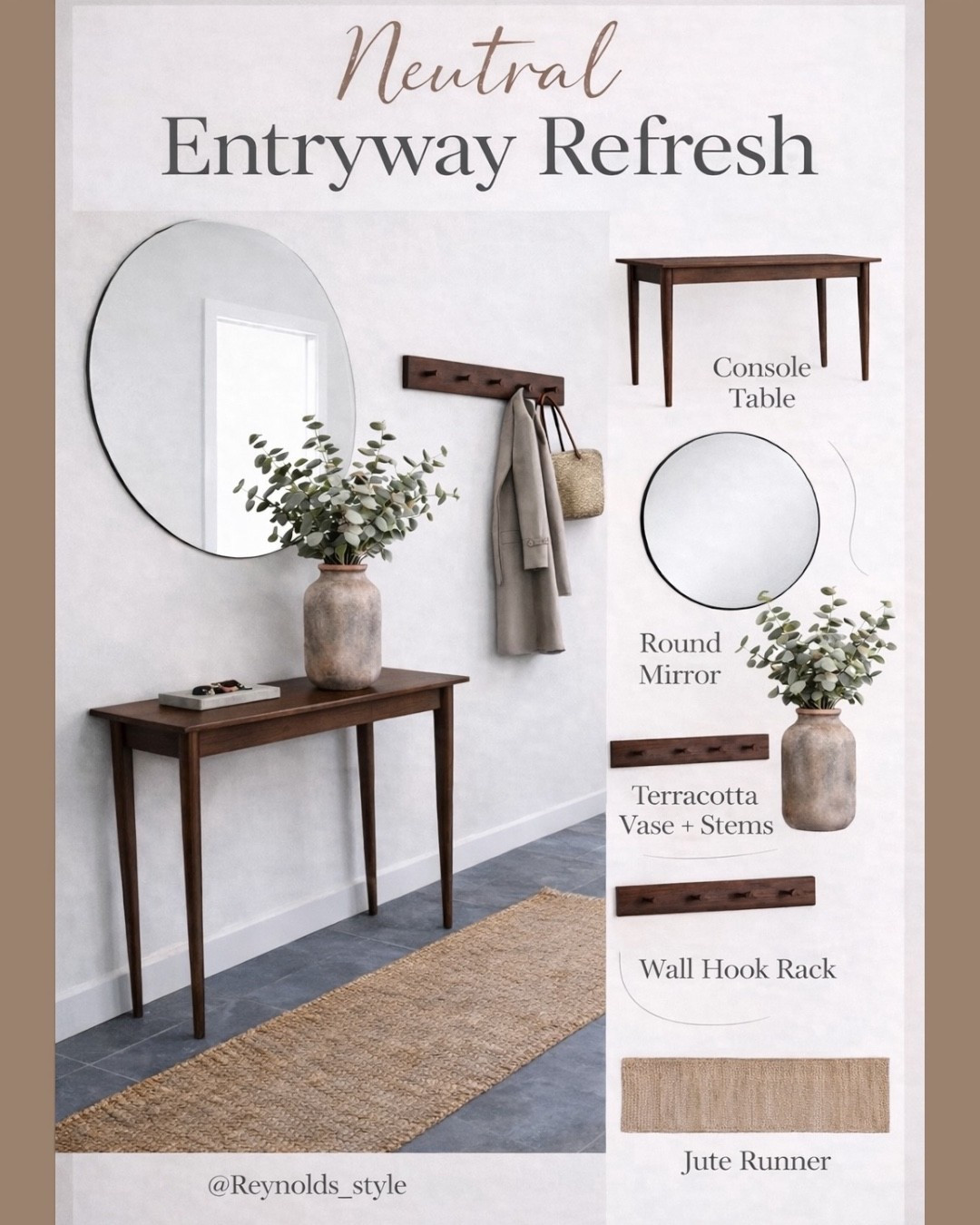 Neutral entryway refresh 🤍
Simple pieces, warm textures, and a few intentional details go a long way. Everything is linked to recreate this look.
#LTKfind #LTKstyletip 

#LTKHome