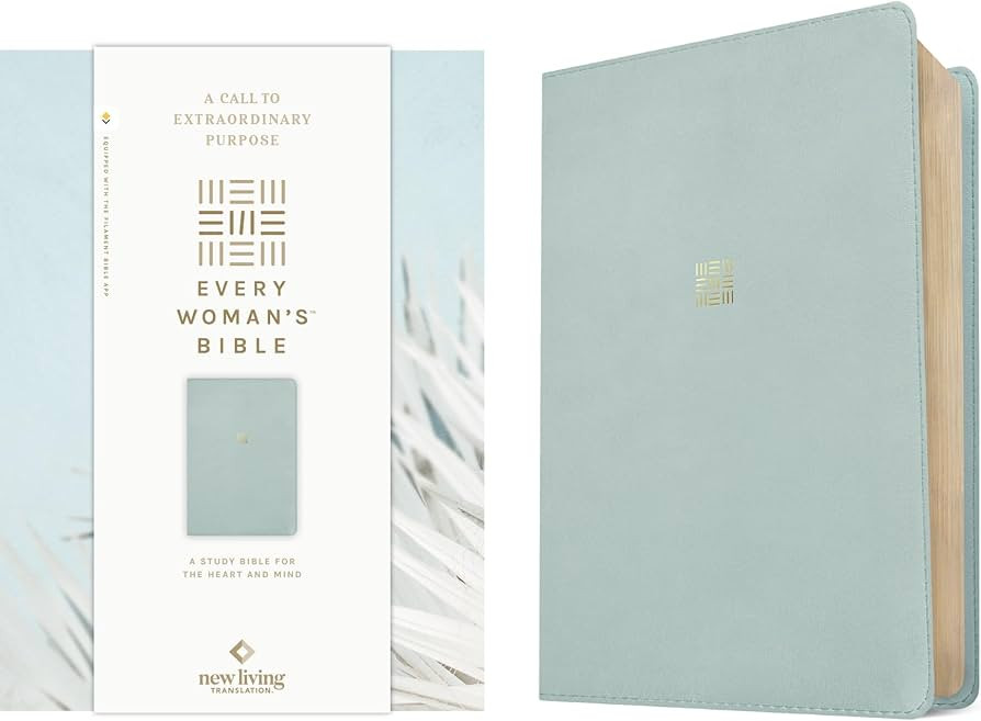 NLT Every Woman’s Bible, Filament Enabled (LeatherLike, Sky Blue, Red Letter) | Amazon (US)