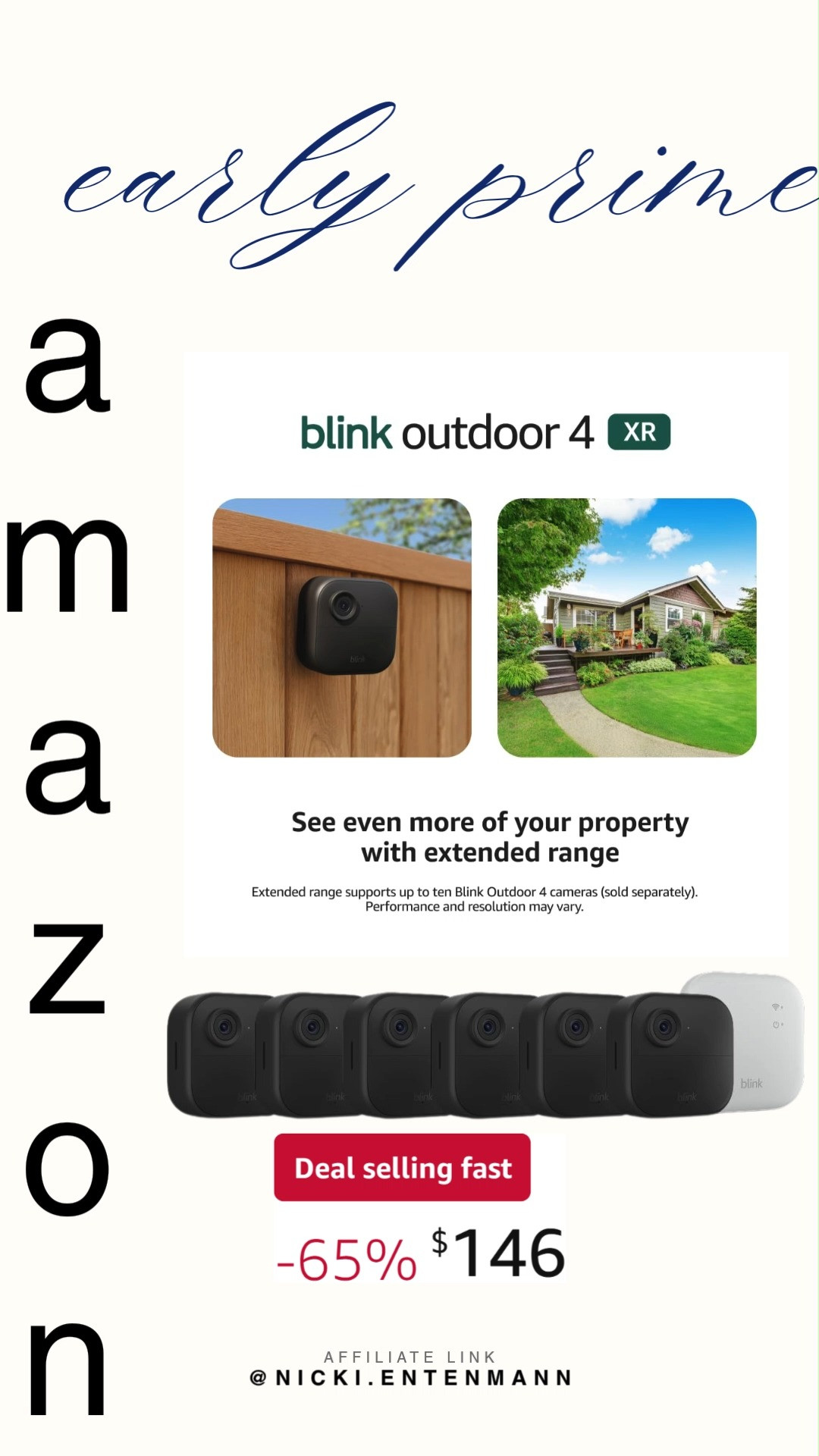 Blink Outdoor 4 XR delivers smart security with extended battery life and crisp HD video. Keep your home protected day and night while enjoying peace of mind in style. 📷🏡🔒  

#BlinkOutdoor #SecurityCamera #HomeSecurity #SmartHome #WirelessCamera #OutdoorCamera #Surveillance #HDVideo #BatteryLife #AmazonDevices 

 #LTKdayinmylife #LTKHome #LTKSaleAlert
