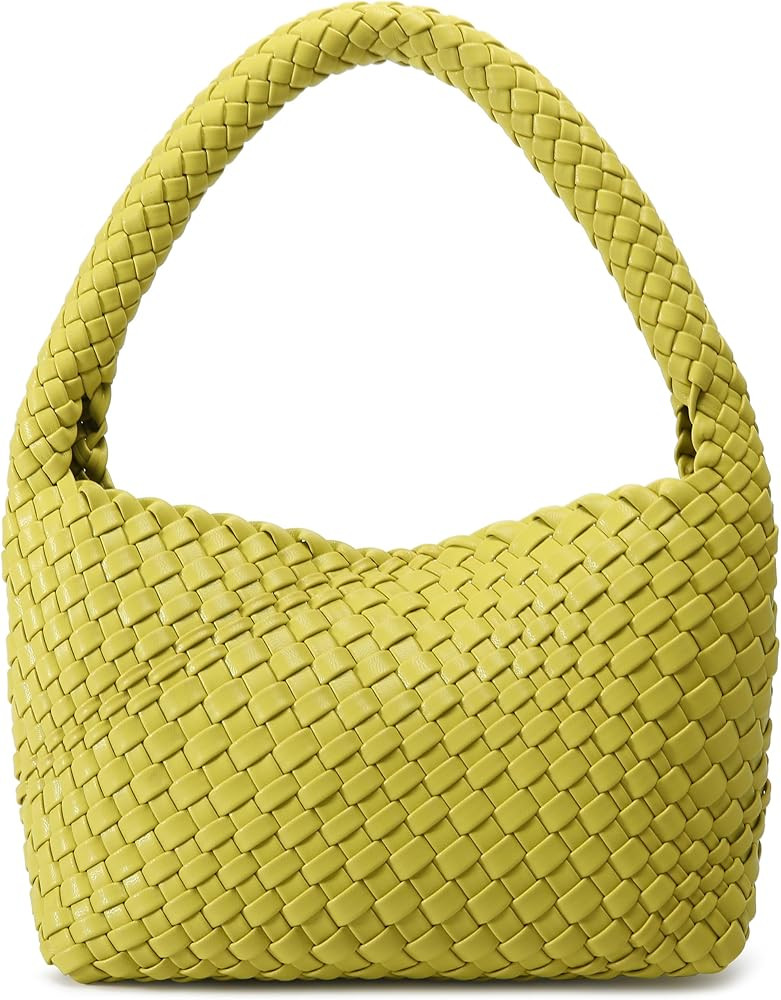 Woven Bag for Women, Small Vegan Leather Summer Beach Purse, and Travel Handbags Ladies' Retro Ch... | Amazon (US)