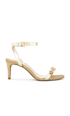 Schutz Aurora Mid Sandal in Platina from Revolve.com | Revolve Clothing (Global)