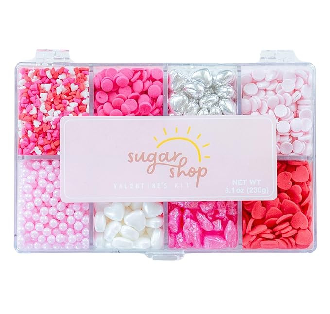 Sugar Shop 8 Mix Assorted Hearts Sprinkles for Decorating Cakes, Cupcakes, Cookies and More (Pink... | Amazon (US)