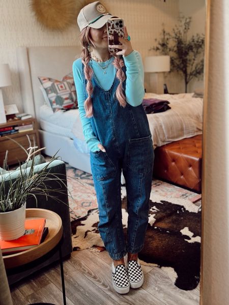 Jumpsuit and Top- Free People
Sneakers- Vans 
Hat- Amazon
Hat Chain - Highway Hippie


#LTKfindsunder100 #LTKstyletip #LTKfindsunder50