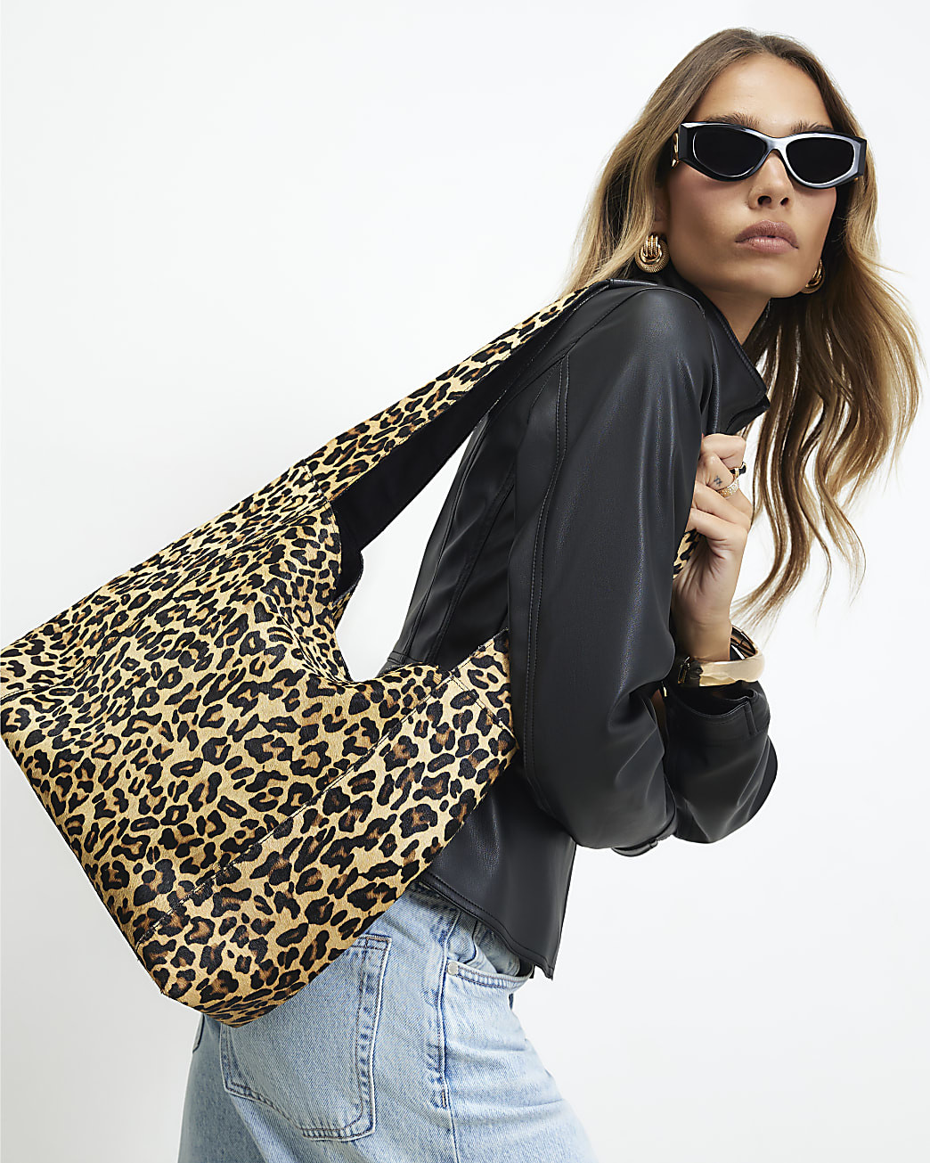 Brown Leopard Print Leather Bag | River Island UK & IE