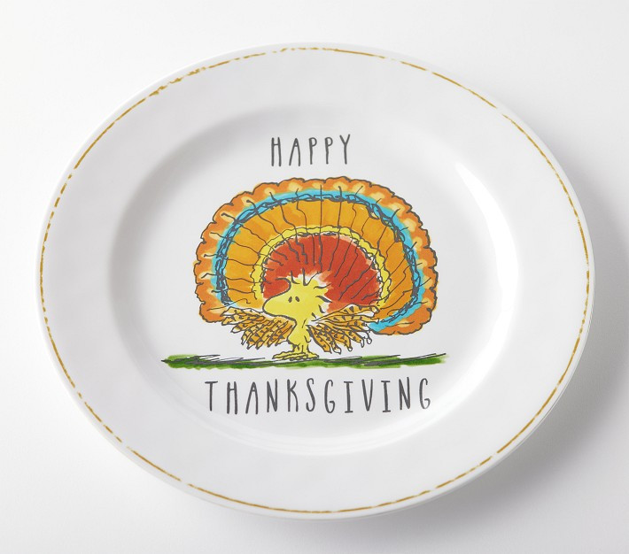 Peanuts® Thanksgiving Charger Plate | Pottery Barn Kids