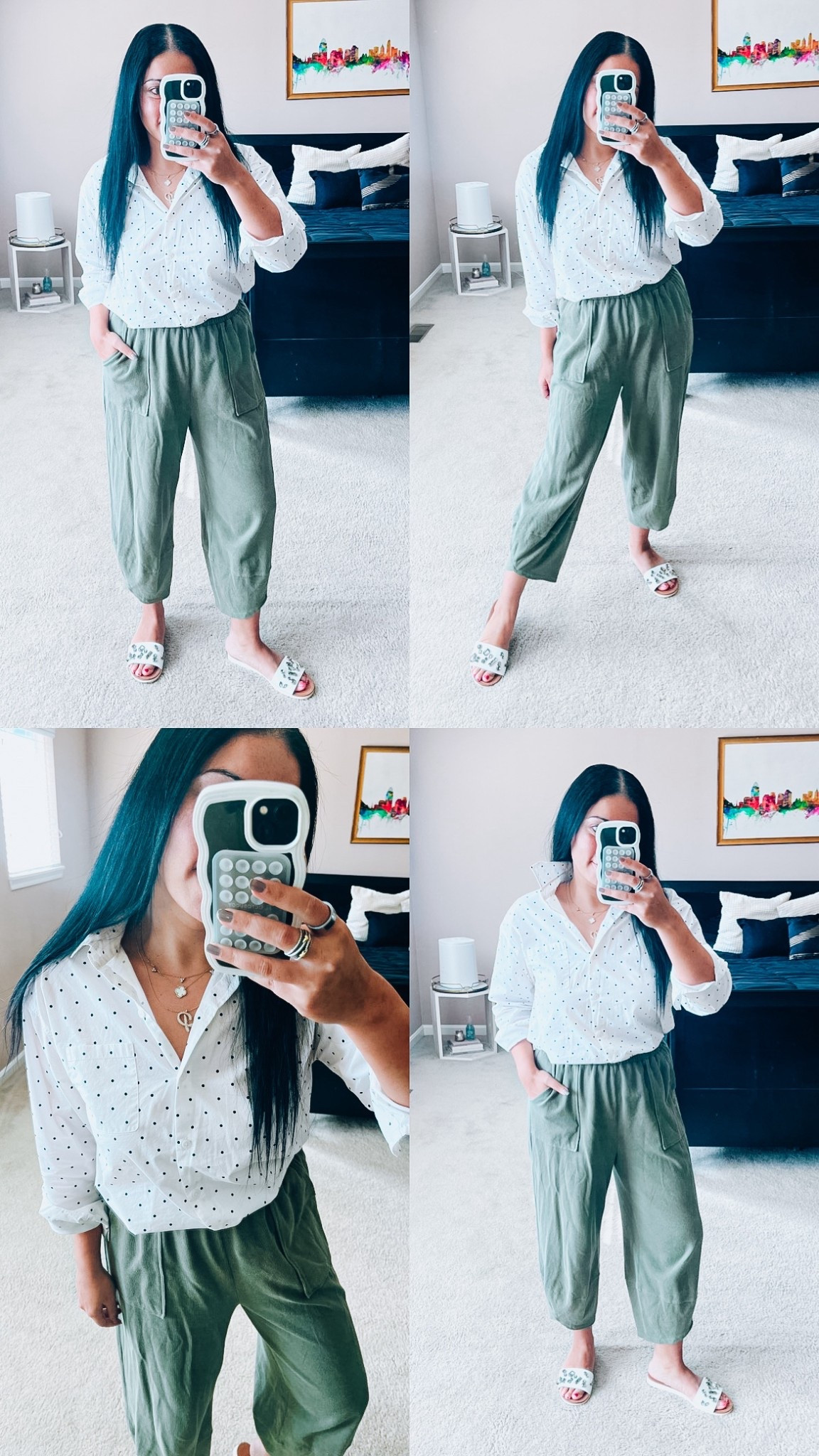 Amazon pants (size small)
Summersalt polka dot boyfriend shirt 
Spring style
Layered necklaces
Bejeweled sandals


#LTKootd #LTKgrwm #LTKdayinmylife