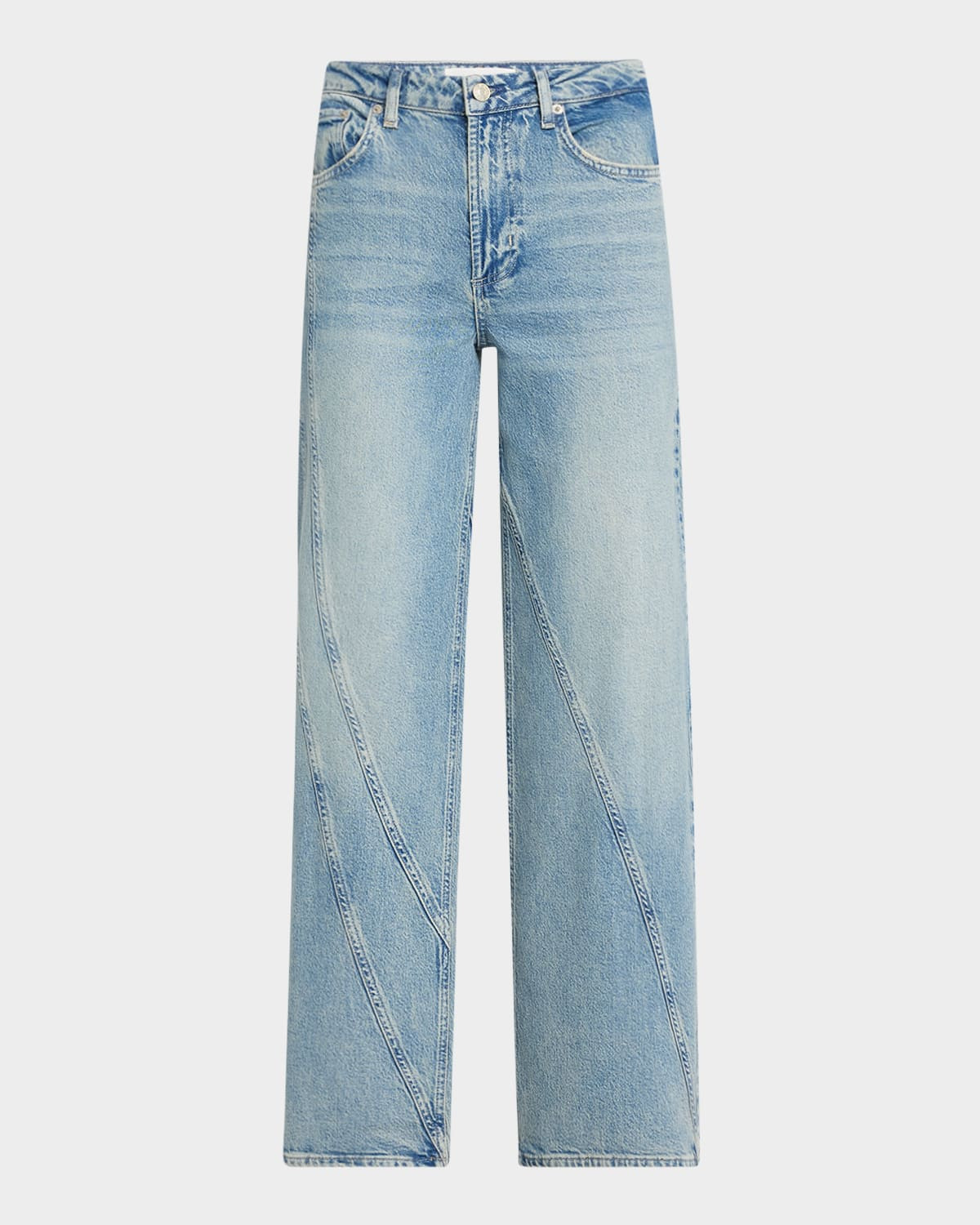 Getty Twist Seam Wide-Leg Jeans | Neiman Marcus
