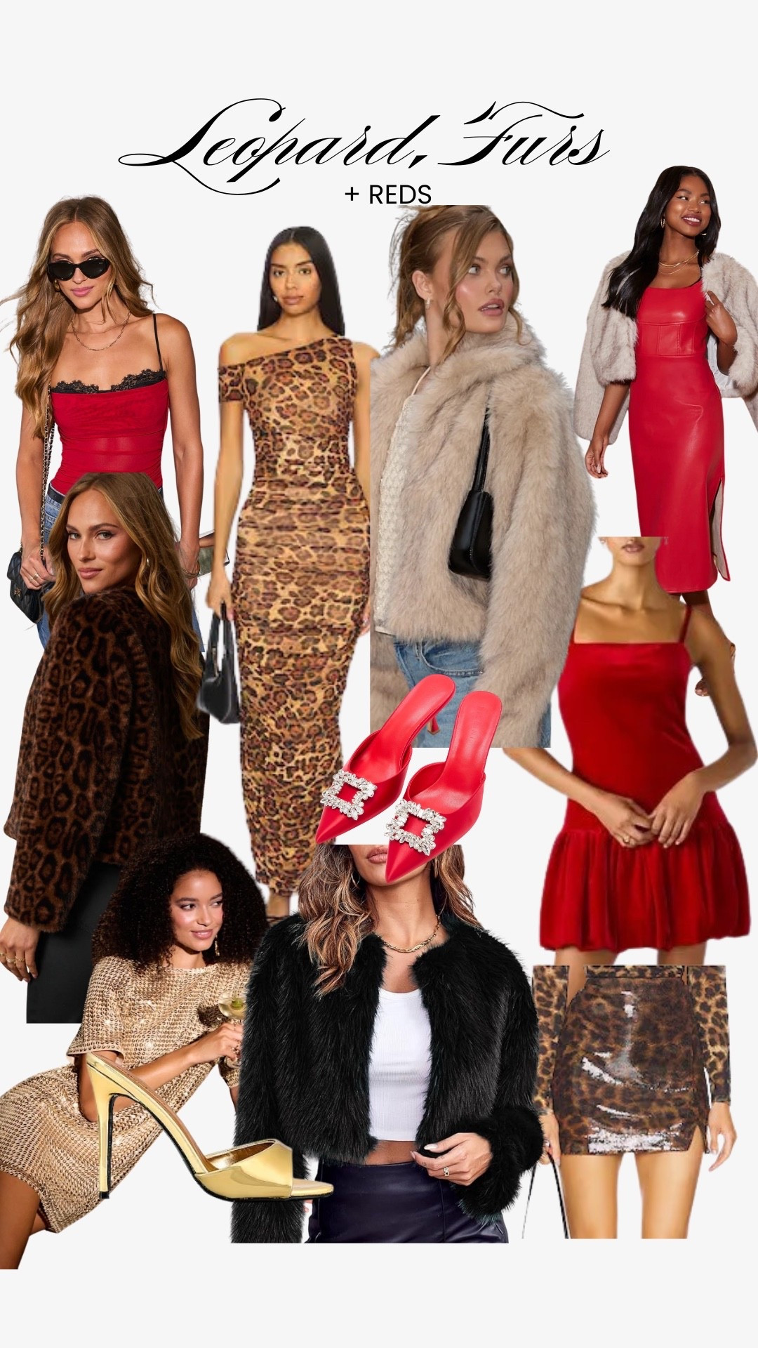 Party Ready ✨Leopard print, poppin’ red &amp; lavish furs — the holiday outfit that says ‘Let’s celebrate!’ 🍷

Start with a bold leopard-print piece, then crank up the drama with one statement red item, a satin top, velvet heels, bold lip, and finish it off with glam faux fur.

Shop the pieces below to get the look.
#LTKHoliday #LTKStyle #HolidayPartyLook #LeopardPrint #RedPartyDress #FauxFurCoat #GlamHoliday #LTKFinds #OutfitInspo #PartySeason”

#LTKShoeCrush #LTKStyleTip #LTKHoliday