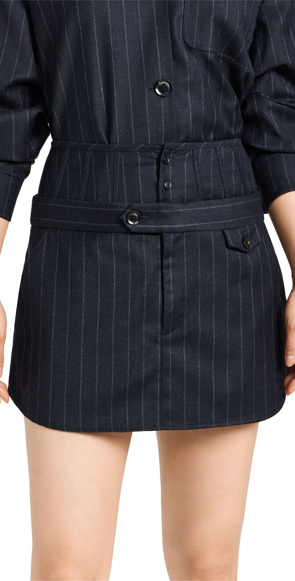 Marissa Webb Kyla Pinstripe Corset Suit Skirt | Shopbop | Shopbop