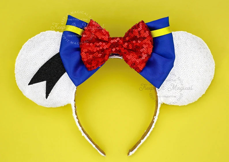 Donald Duck Ears Sailor Donald Duck Minnie Mouse Ears Donald Duck Mouse Ears Donald Duck Hallowee... | Etsy (US)