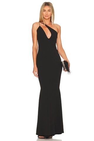 Nookie Lexi One Shoulder Gown in Black from Revolve.com | Revolve Clothing (Global)